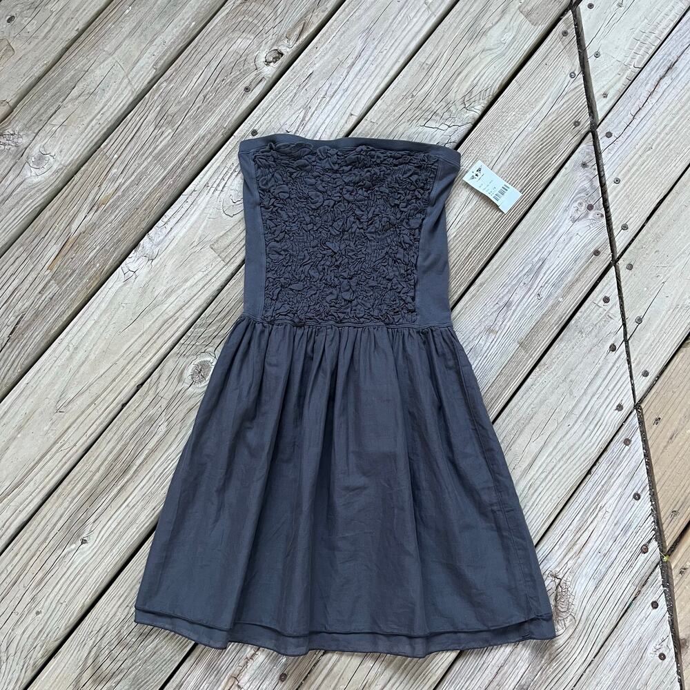 Hard Tail Gray Strapless Mini Dress